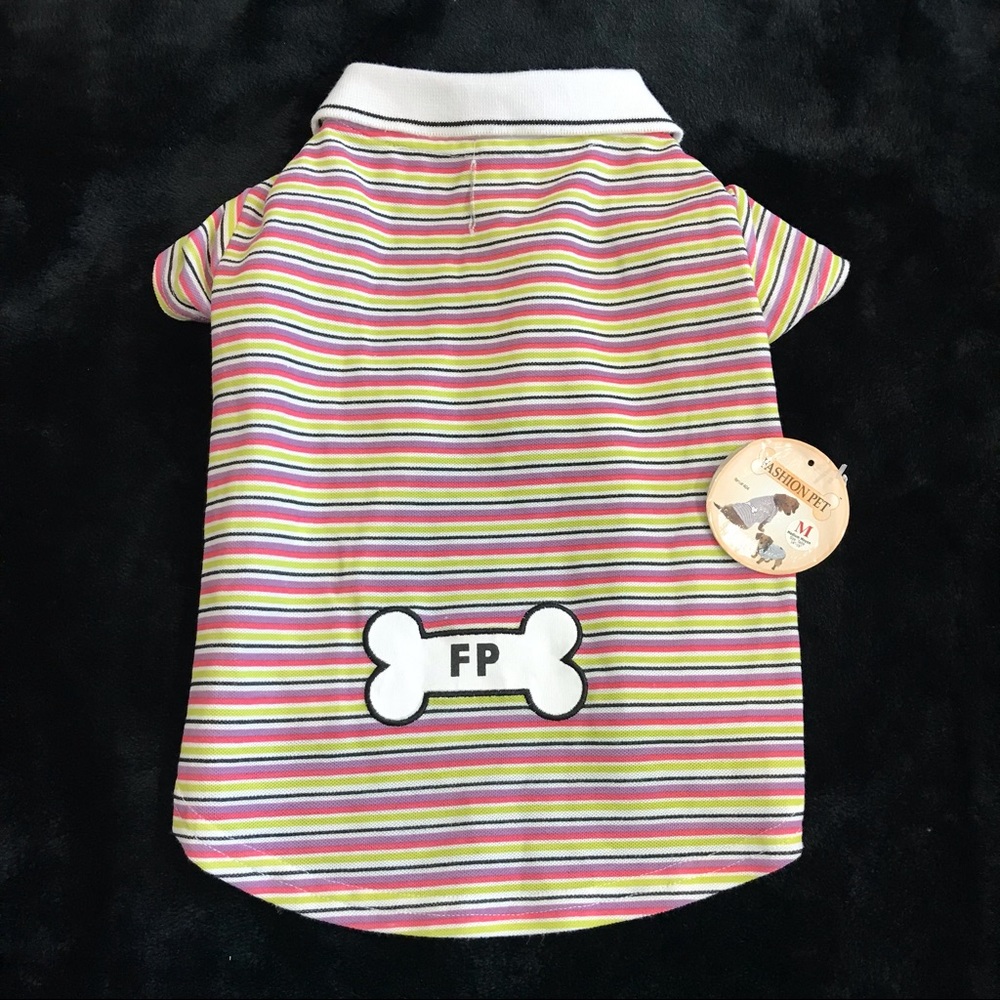 Puppy / Dog / Pet Multicolor Stripe Tee Shirt 
Size Medium NWT - Picture 11 of 11